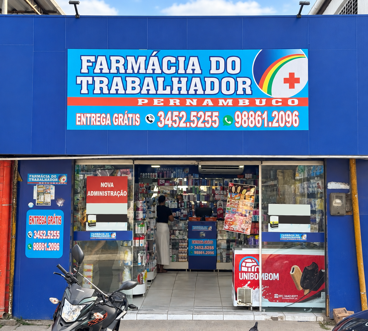 Fachada da Farmácia do Trabalhador – Unidade Curado